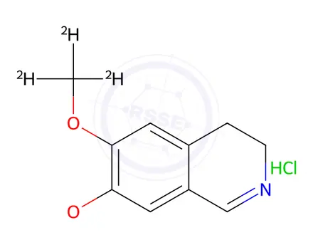 Chemical structure of 3,4-Dihydro-6,7-di(methoxy-d3)-Isoquinoline Hydrochloride