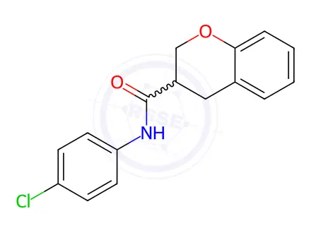 Chemical structure of N-(4-Chlorophenyl)chromane-3-carboxamide