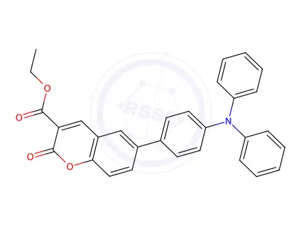 Chemical structure of Ethyl 6-[4-(Diphenylamino)phenyl]coumarin-3-carboxylate
