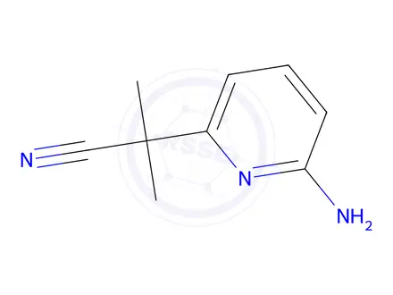 Chemical structure of 2-(6-Aminopyridin-2-yl)-2-methylpropanenitrile