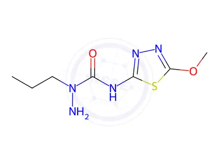 Chemical structure of N-(5-Methoxy-1,3,4-thiadiazol-2-yl)-1-propylhydrazinecarboxamide