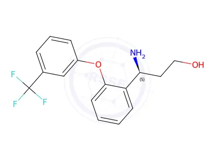 Chemical structure of (S)-3-Amino-3-(2-(3-(trifluoromethyl)phenoxy)phenyl)propan-1-ol