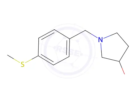 Chemical structure of 1-{[4-(methylsulfanyl)phenyl]methyl}pyrrolidin-3-ol