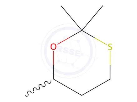 Chemical structure of 2,2,6-Trimethyl-1,3-oxathiane