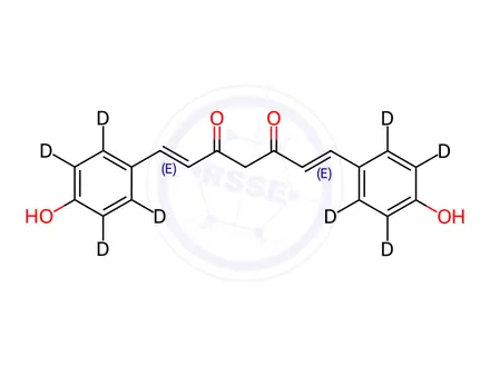 Chemical structure of (E,E)-Bisdemethoxycurcumin-d8