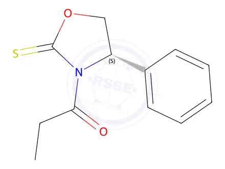Chemical structure of 1-[(4S)-4-phenyl-2-thioxo-3-oxazolidinyl]-1-Propanone