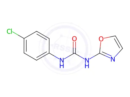 Chemical structure of 1-(p-Chlorophenyl)-3-(2-oxazolyl)urea