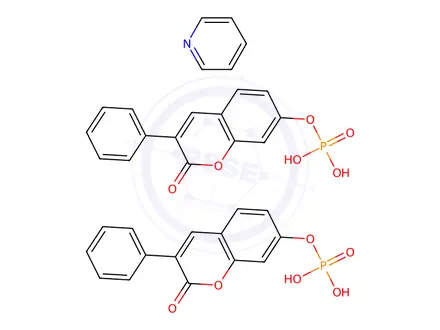 Chemical structure of Pyridine 2-oxo-3-phenyl-2H-chromen-7-yl phosphate
