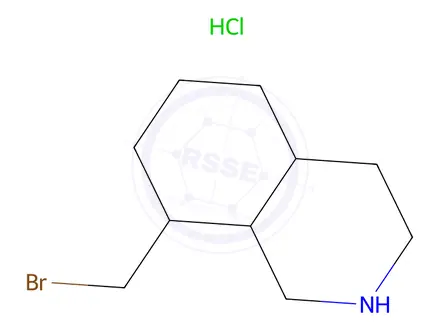 Chemical structure of 8-(bromomethyl)-1,2,3,4-tetrahydroisoquinoline;hydrochloride