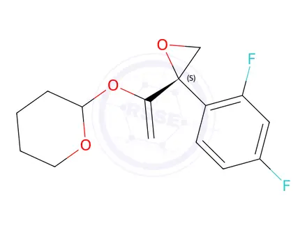 Chemical structure of 2-((1-((S)-2-(2,4-difluorophenyl)oxiran-2-yl)vinyl)oxy)tetrahydro-2H-pyran