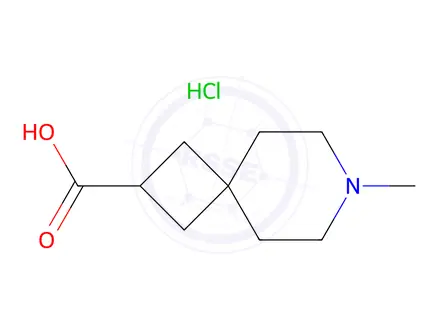 Chemical structure of 7-Methyl-7-azaspiro[3.5]Nonane-2-carboxylic acid hydrochloride