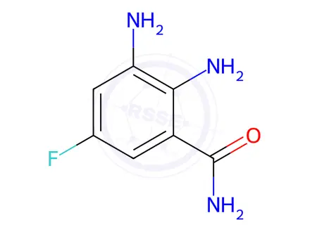 Chemical structure of Benzamide, 2,3-diamino-5-fluoro-
