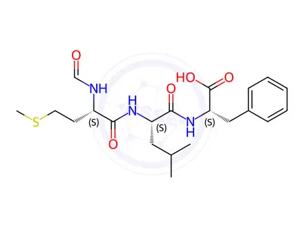 Chemical structure of N-Formyl-Met-Leu-Phe