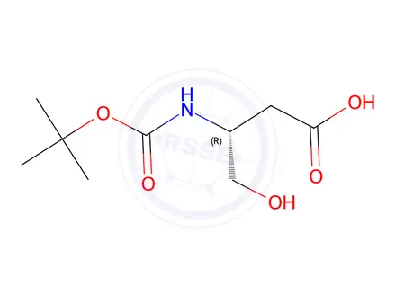 Chemical structure of (R)-3-((tert-butoxycarbonyl)amino)-4-hydroxybutanoic acid