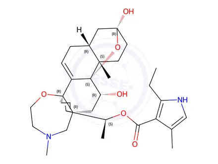 Chemical structure of homobatrachotoxin