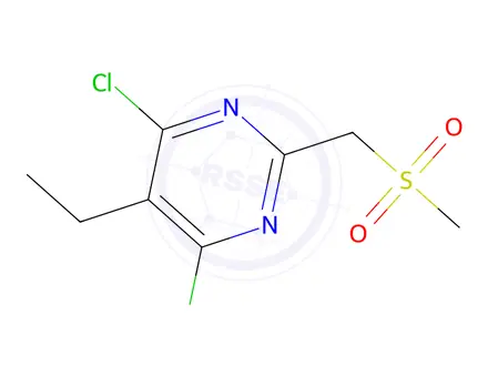 Chemical structure of 4,6-Dichloro-5-ethyl-2-(methanesulfonylmethyl)pyrimidine