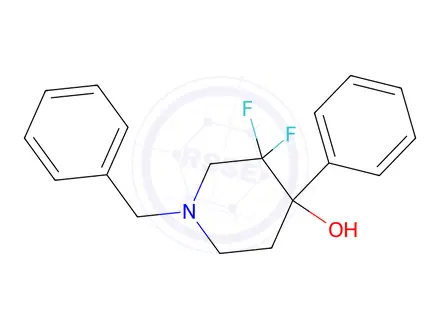 Chemical structure of 1-Benzyl-3,3-difluoro-4-phenylpiperidin-4-ol