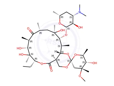 Chemical structure of Erythromycin EP Impurity C