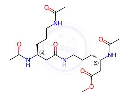 Chemical structure of (S)-3-(Acetylamino)-6-[[(S)-3,6-bis(acetylamino)-1-oxohexyl]amino]hexanoic acid methyl ester