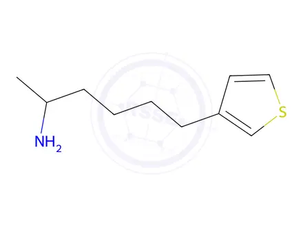 Chemical structure of 6-(Thiophen-3-yl)hexan-2-amine