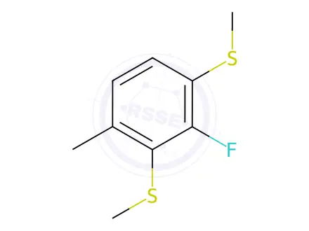 Chemical structure of Benzene, 2-fluoro-4-methyl-1,3-bis(methylthio)-