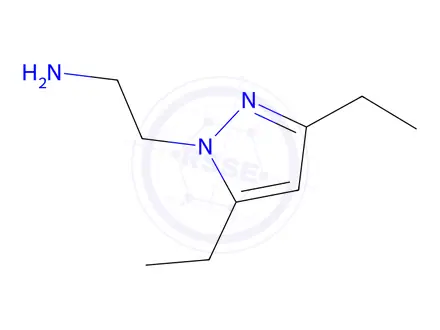 Chemical structure of 2-(3,5-diethyl-1h-pyrazol-1-yl)ethan-1-amine