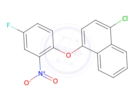 Chemical structure of 1-Chloro-4-(4-fluoro-2-nitrophenoxy)naphthalene
