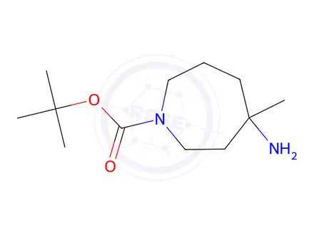 Chemical structure of tert-Butyl 4-Amino-4-methylazepane-1-carboxylate