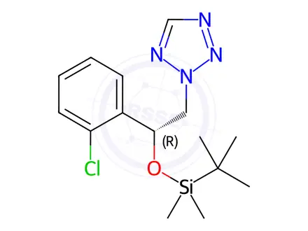 Chemical structure of (R)-2-(2-((tert-Butyldimethylsilyl)oxy)-2-(2-chlorophenyl)ethyl)-2H-tetrazole