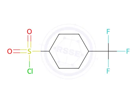 Chemical structure of 4-(trifluoromethyl)cyclohexane-1-sulfonyl chloride