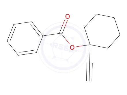 Chemical structure of Cyclohexanol, 1-ethynyl-, 1-benzoate