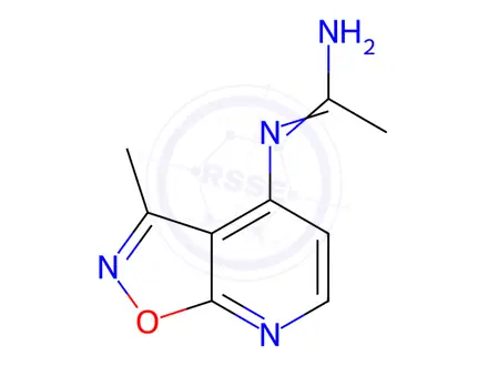 Chemical structure of N-(3-Methylisoxazolo[5,4-b]pyridin-4-yl)acetimidamide