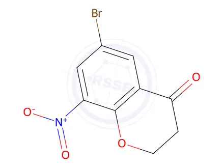 Chemical structure of 6-bromo-8-nitro-3,4-dihydro-2H-1-benzopyran-4-one