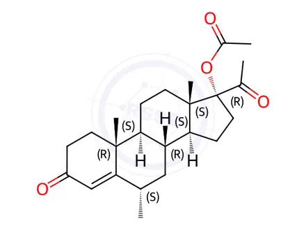 Chemical structure of Medroxyprogesterone Acetate