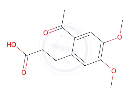 Chemical structure of 3-(2-Acetyl-4,5-dimethoxyphenyl)propanoic Acid