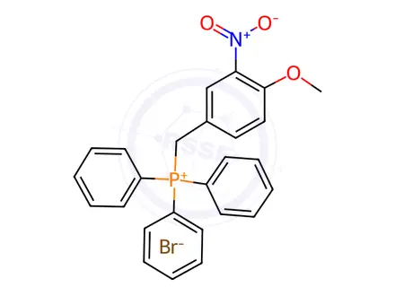 Chemical structure of (4-Methoxy-3-nitrobenzyl)triphenylphosphonium bromide
