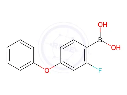 Chemical structure of (2-fluoro-4-phenoxyphenyl)boronic acid