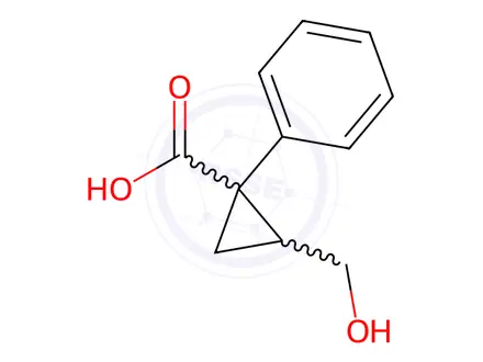 Chemical structure of 2-(hydroxymethyl)-1-phenyl-Cyclopropanecarboxylic acid