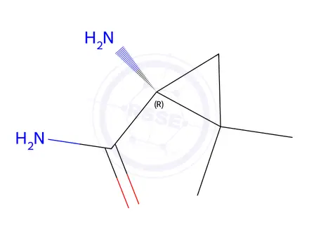 Chemical structure of Cyclopropanecarboxamide, 1-amino-2,2-dimethyl-, (R)-(9CI)