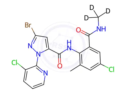 Chemical structure of Chlorantraniliprole D3 (N-methyl D3)