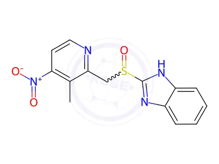Chemical structure of Lansoprazole 4-Nitro Impurity