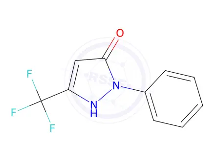 Chemical structure of 2-Phenyl-5-(trifluoromethyl)-1,2-dihydro-3H-pyrazol-3-one