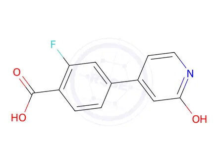 Chemical structure of 4-(4-Carboxy-3-fluorophenyl)-2-hydroxypyridine