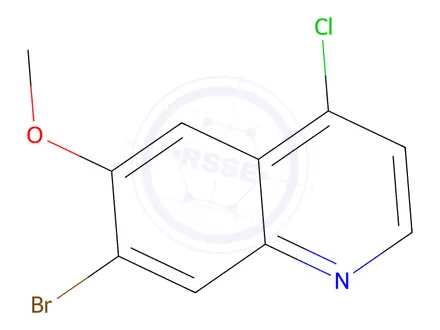 Chemical structure of 7-Bromo-4-chloro-6-methoxyquinoline