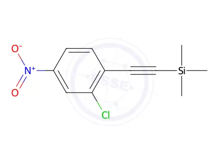 Chemical structure of ((2-Chloro-4-nitrophenyl)ethynyl)trimethylsilane