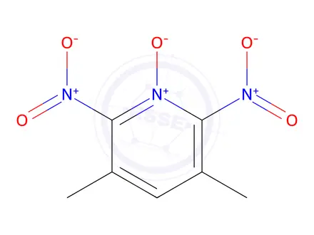 Chemical structure of 3,5-Dimethyl-2,6-Dinitro pyridine-N-oxide