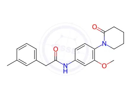 Chemical structure of N-[3-methoxy-4-(2-oxopiperidin-1-yl)phenyl]-2-(3-methylphenyl)acetamide
