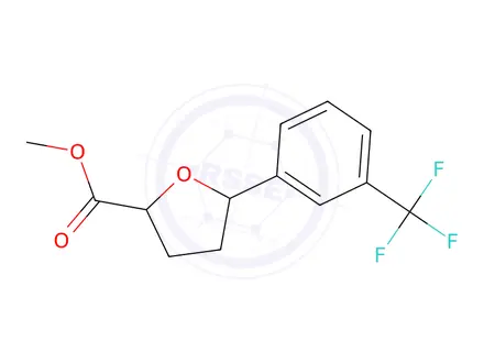 Chemical structure of Methyl 5-(3-(trifluoromethyl)phenyl)tetrahydrofuran-2-carboxylate