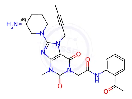 Chemical structure of Linagliptin Impurity T