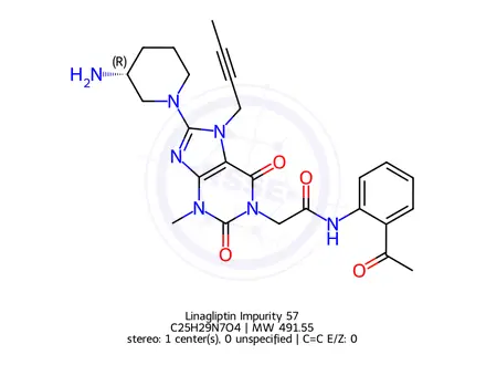 Chemical structure of Linagliptin Impurity T